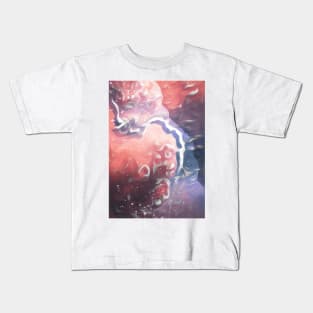 Abstract colourful aesthetic beautiful dream love romantic clouds sky soaps gold pink vintage female Kids T-Shirt